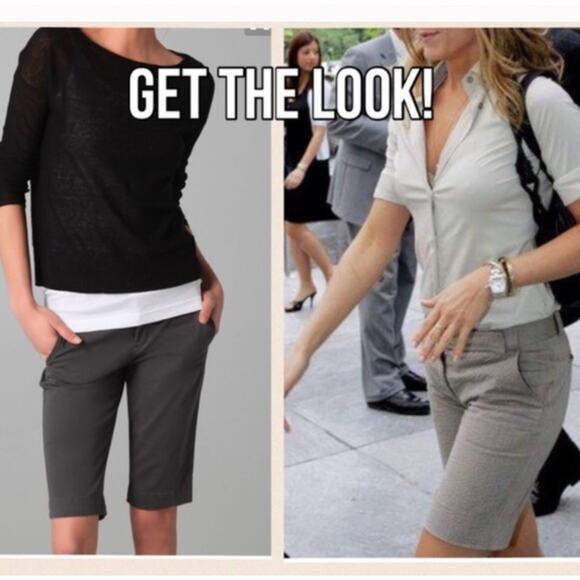 Stretch Gray Dress Shorts Bermuda Womens 0 Express Editor Business Casual Preppy - Picture 14 of 15